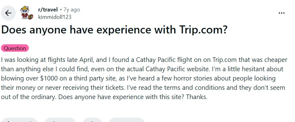 Trip.com Reddit Review