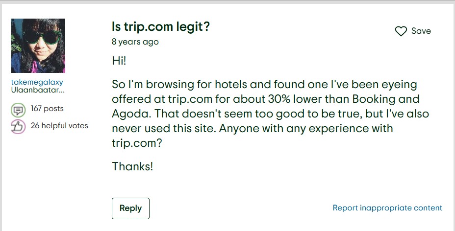 Trip.com Tripadvisor Forum Review